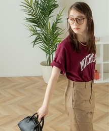 ANGIE | GILDANカレッジロゴオーバーサイズTシャツ（半袖）(Tシャツ/カットソー)