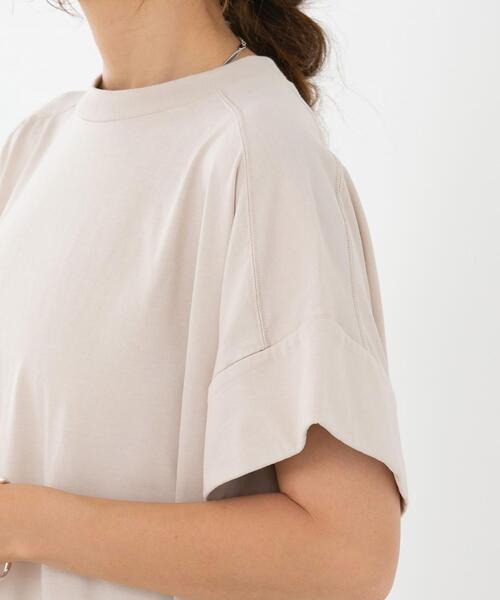 FEELING MADE（フィーリングメイド）の「FEELING MADE クイックドライ天竺 フレンチスリーブ ワンピース（ワンピース・レディース・ベージュ/オリーブ/ダークグレー・MEDIUM/LARGE）」の14枚目の写真