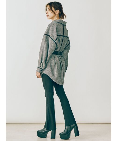 EVRIS（エヴリス）の「パイピングデザインジャケット（その他アウター・レディース・ブラック/ブラウン・FREE）」の8枚目の写真