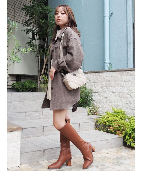 EVRIS（エヴリス）の「パイピングデザインジャケット（その他アウター・レディース・ブラック/ブラウン・FREE）」の10枚目の写真