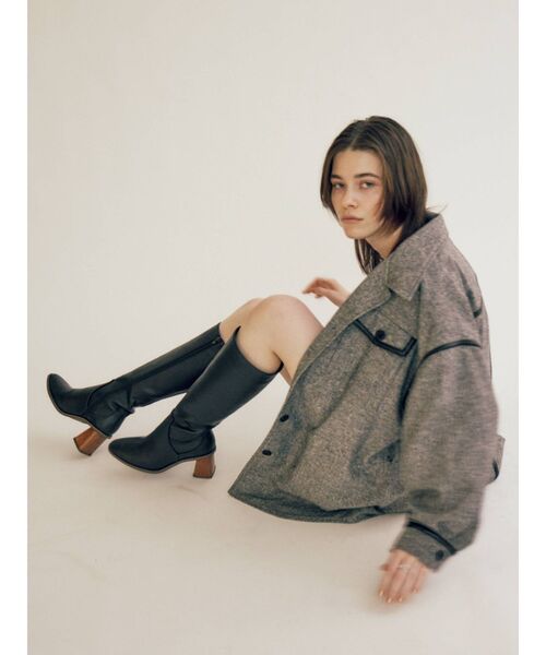 EVRIS（エヴリス）の「パイピングデザインジャケット（その他アウター・レディース・ブラック/ブラウン・FREE）」の16枚目の写真