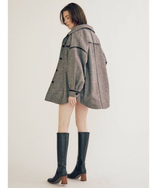 EVRIS（エヴリス）の「パイピングデザインジャケット（その他アウター・レディース・ブラック/ブラウン・FREE）」の19枚目の写真