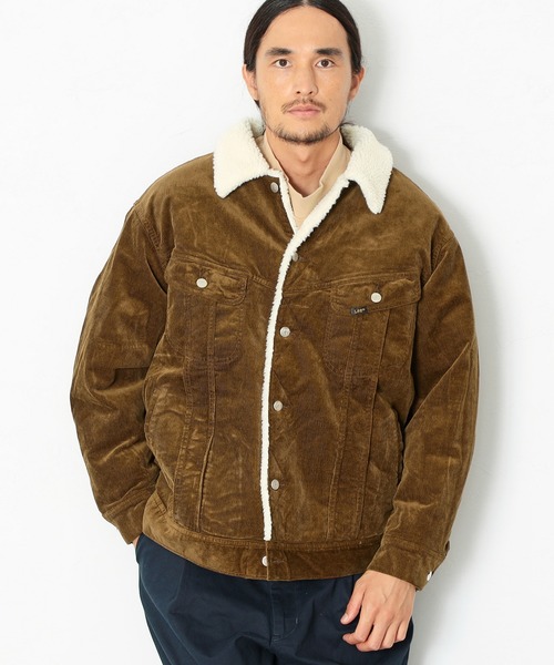 Lee（リー）の「ボアジャケット（ブルゾン・メンズ・グレー/ブラウン/ブラック/グリーン・LARGE/X-LARGE/MEDIUM）」の3枚目の写真