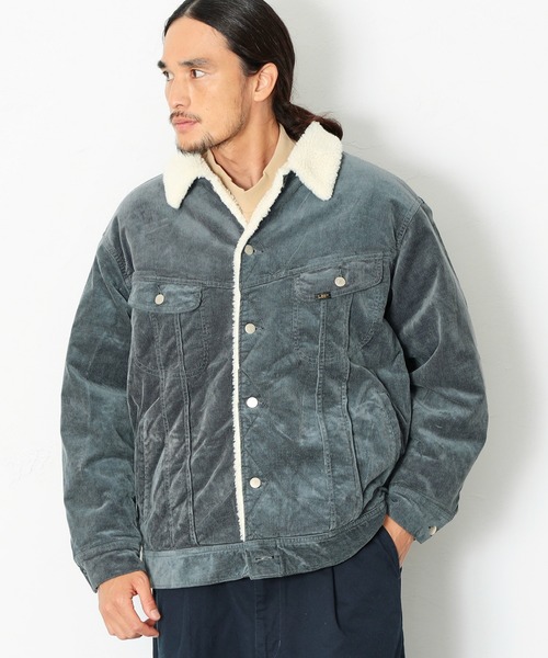 Lee（リー）の「ボアジャケット（ブルゾン・メンズ・グレー/ブラウン/ブラック/グリーン・LARGE/X-LARGE/MEDIUM）」の2枚目の写真