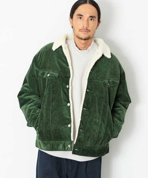 Lee（リー）の「ボアジャケット（ブルゾン・メンズ・グレー/ブラウン/ブラック/グリーン・LARGE/X-LARGE/MEDIUM）」の4枚目の写真