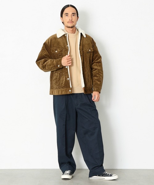 Lee（リー）の「ボアジャケット（ブルゾン・メンズ・グレー/ブラウン/ブラック/グリーン・LARGE/X-LARGE/MEDIUM）」の14枚目の写真
