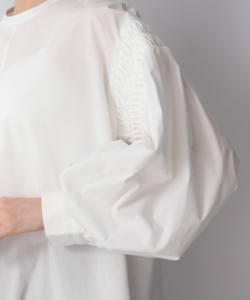 LOWRYS FARM（ローリーズファーム）の「ソデピンタックワンピース　959381（ワンピース・レディース・オフホワイト/ブラック/ダークブラウン/パープル・FREE）」の8枚目の写真