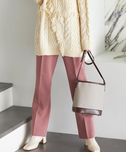 INGNI（イング）の「セミフレアセンタープレスパンツ（その他パンツ・レディース・ブラック/レッド/グリーン/オレンジ/アイボリー/ブラウン/ボルドー/イエロー/ピンク/パープル/ライトベージュ/グリーン系/ライトグリーン/イエロー系5/ピンク系/オレンジ系1/アイボリー系/ライトカーキ・FREE）」の13枚目の写真