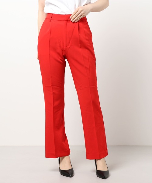 INGNI（イング）の「セミフレアセンタープレスパンツ（その他パンツ・レディース・ブラック/レッド/グリーン/オレンジ/アイボリー/ブラウン/ボルドー/イエロー/ピンク/パープル/ライトベージュ/グリーン系/ライトグリーン/イエロー系5/ピンク系/オレンジ系1/アイボリー系/ライトカーキ・FREE）」の15枚目の写真