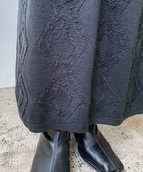 CAPRICIEUX LE'MAGE(カプリシューレマージュ)の「ダイヤフリンジスカート(スカート・レディース・ブラック/ライトベージュ・FREE)」の8枚目の写真