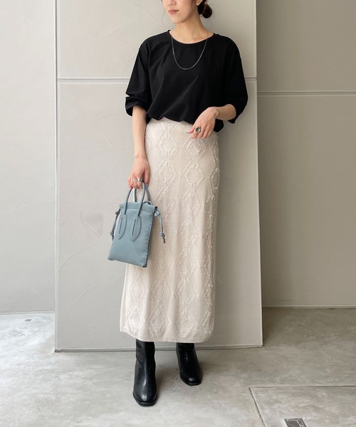 CAPRICIEUX LE'MAGE(カプリシューレマージュ)の「ダイヤフリンジスカート(スカート・レディース・ブラック/ライトベージュ・FREE)」の22枚目の写真