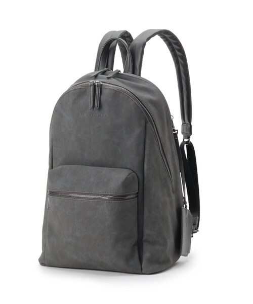 BASECONTROL（ベースコントロール）の「◆スウェードタッチｘスムースレザータッチ デイパック リュックサック（バックパック/リュック・メンズ・チャコールグレー/ブラック・99）」の2枚目の写真