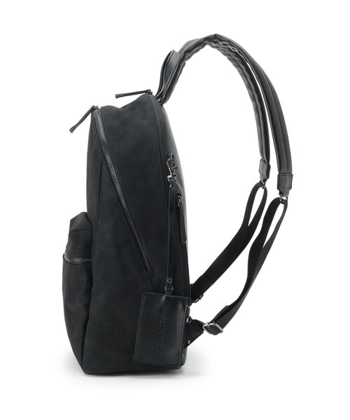 BASECONTROL（ベースコントロール）の「◆スウェードタッチｘスムースレザータッチ デイパック リュックサック（バックパック/リュック・メンズ・チャコールグレー/ブラック・99）」の10枚目の写真