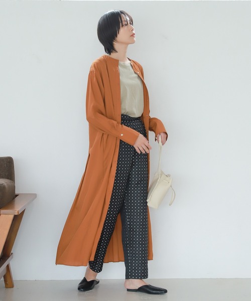 LAKOLE(ラコレ)の「バックプリーツブロードワンピース / 216484(シャツワンピース・レディース・ブラック/ベージュ/オレンジ・SMALL/MEDIUM)」の15枚目の写真