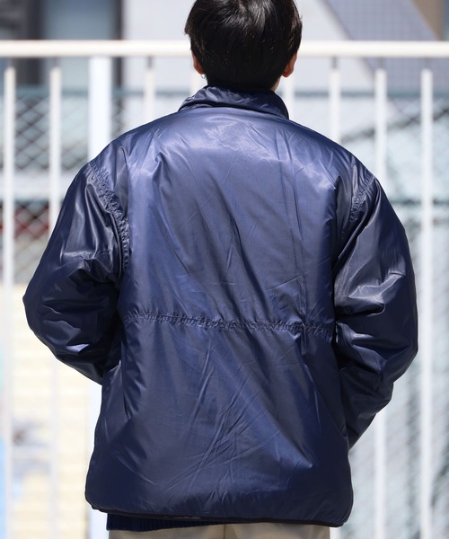 CAL O LINE（キャルオーライン）の「CAL O LINE/キャルオーライン REVERSIBLE RECYCLE PILE CARDIGAN リバーシブル フリースジャケット リップストップ（ブルゾン・メンズ・パープル/エメラルド・S/L）」の7枚目の写真