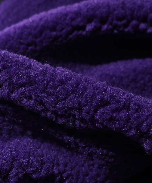 CAL O LINE（キャルオーライン）の「CAL O LINE/キャルオーライン REVERSIBLE RECYCLE PILE CARDIGAN リバーシブル フリースジャケット リップストップ（ブルゾン・メンズ・パープル/エメラルド・S/L）」の9枚目の写真