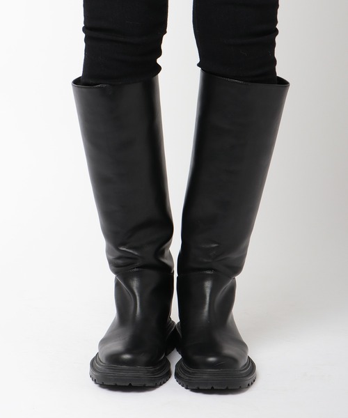 ETRE TOKYO（エトレトウキョウ）の「ラグソールロングブーツ（ブーツ・レディース・ブラック/キャメル・38/37/36）」の11枚目の写真