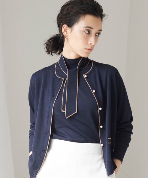 ANAYI(アナイ)の「配色ウールボウタイ プルオーバー(ニット ANAYI(アナイ)の「配色ウールボウタイ プルオーバー(ニット