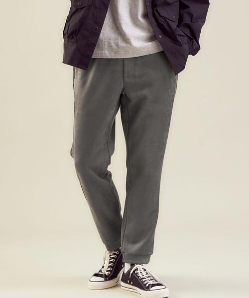 green label relaxing（グリーンレーベルリラクシング）の「＜Livelihood（ライブリフッド）＞スエードライク イージーパンツ -ウォッシャブル-（スウェットパンツ・メンズ・ナチュラル/ネイビー/グレー・M/XS/L/XL/S/XXL）」の2枚目の写真