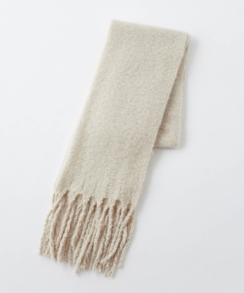 Chaco closet（チャコ クローゼット）の「もこもこボリュームマフラー（マフラー・レディース・チャコールグレー/カーキ/レッド/ブラウン/グリーン/ライトグレー/ブルー/モカ/ブラック/オレンジ/グレイッシュベージュ/ネイビー/マスタード/ピンクベージュ/チェリーピンク/ライトグリーン/アイボリー/ベージュ/グレイッシュブルー・FREE）」の22枚目の写真