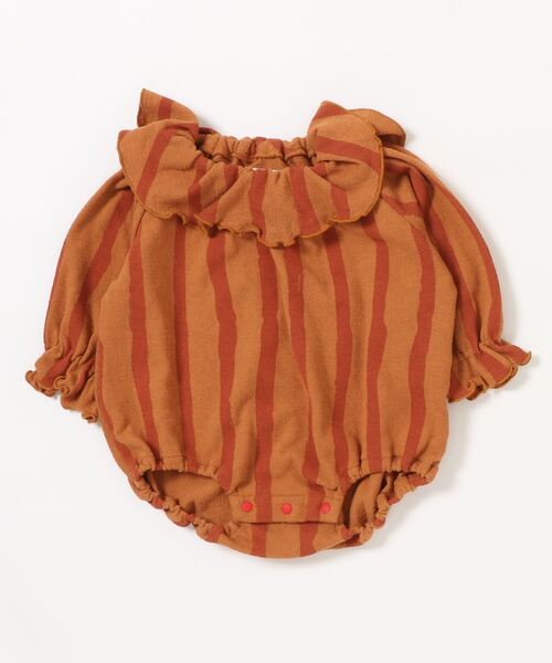 HOGAN RANCH WEAR（ホーガンランチウエア）の「ソウガラビッグフリルカラーボディシャツ（70～80cm）（ロンパース・キッズ・アイボリー/レッド/ベージュ・70/80）」の3枚目の写真