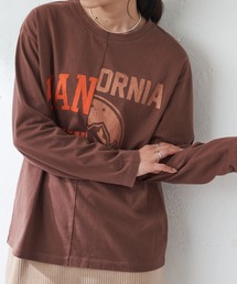 DISCOAT | リメイク風カレッジ切替ロングTシャツ(Tシャツ/カットソー)