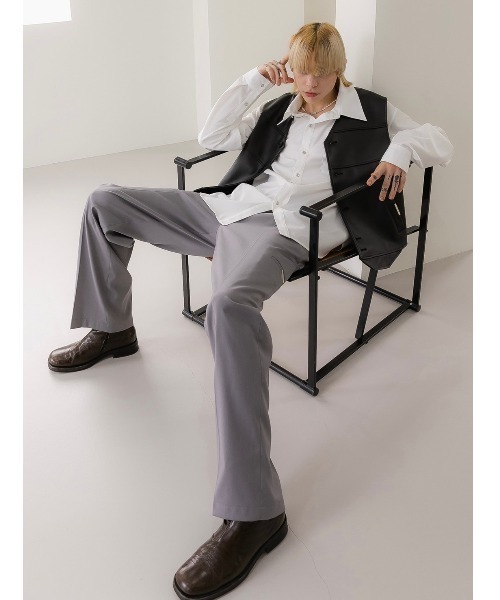 ANOTHERYOUTH(アナザーユース)の「【ANOTHERYOUTH/アナザーユース】logo leather vest/ロゴ レザー ベスト(ベスト・メンズ・ブラック・ONE SIZE)」の7枚目の写真