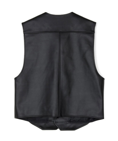 ANOTHERYOUTH(アナザーユース)の「【ANOTHERYOUTH/アナザーユース】logo leather vest/ロゴ レザー ベスト(ベスト・メンズ・ブラック・ONE SIZE)」の9枚目の写真