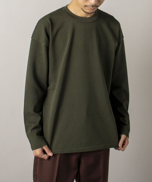 GLOSTER(グロスター)の「【GLOSTER/グロスター】ウォッシャブル プルオーバー クルーネックニット(ニット/セーター・メンズ・イエロー/グリーン/グレー・MEDIUM/LARGE)」の1枚目の写真