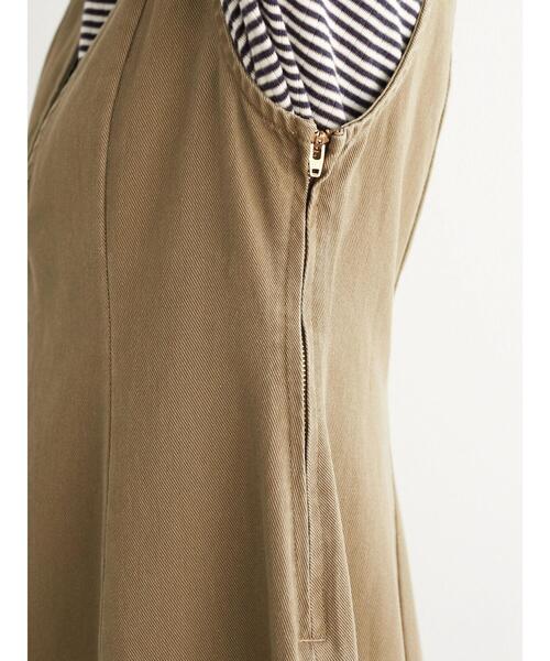 Sugar spoon(シュガースプーン)の「・SUGAR SPOON Vネックフレアジャンスカ*(ジャンパースカート・レディース・ブラック/グレー/カーキ・FREE)」の4枚目の写真