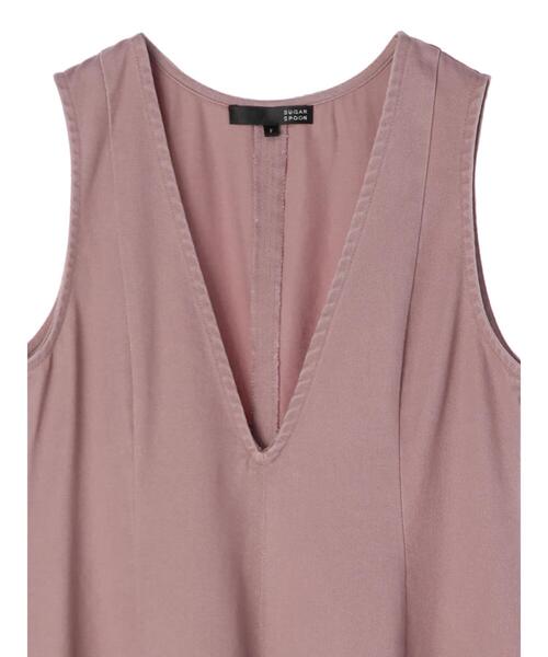 Sugar spoon(シュガースプーン)の「・SUGAR SPOON Vネックフレアジャンスカ*(ジャンパースカート・レディース・ブラック/グレー/カーキ・FREE)」の5枚目の写真