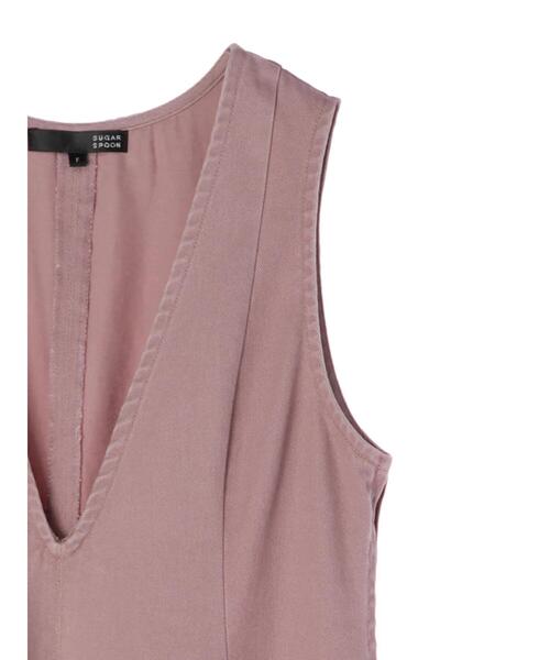 Sugar spoon(シュガースプーン)の「・SUGAR SPOON Vネックフレアジャンスカ*(ジャンパースカート・レディース・ブラック/グレー/カーキ・FREE)」の18枚目の写真