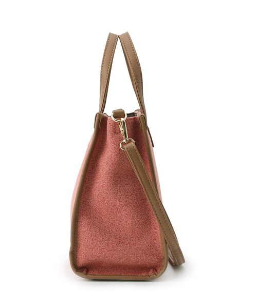 DRESKIP（ドレスキップ）の「◆しきりかばんスクエアトート（トートバッグ・レディース・チャコールグレー/ベージュ/オレンジ・00）」の5枚目の写真