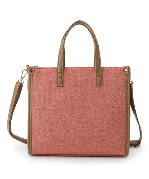 DRESKIP（ドレスキップ）の「◆しきりかばんスクエアトート（トートバッグ・レディース・チャコールグレー/ベージュ/オレンジ・00）」の8枚目の写真