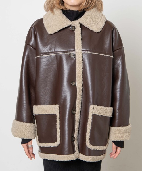 DuKKah（デュカ）の「WEGO/【低身長向け】ボアランチコート（ムートン