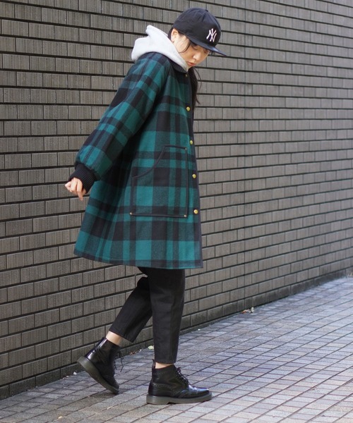 BROOKLYN OVERALL（ブルックリンオーバーオール）の「ロングスタジャン（スタジャン・レディース・ネイビー/レッド/グリーン・FREE）」の8枚目の写真