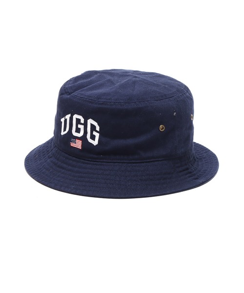 UGG（アグ）の「UGG@mos US 刺繍ロゴ バケットハット / アグ ユーエス シシュウロゴ バケットハット（ハット・レディース・ホワイト/ベージュ/ネイビー・L/M）」の3枚目の写真