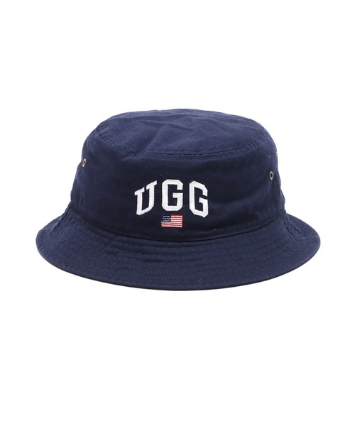 UGG（アグ）の「UGG@mos US 刺繍ロゴ バケットハット / アグ ユーエス シシュウロゴ バケットハット（ハット・レディース・ホワイト/ベージュ/ネイビー・L/M）」の4枚目の写真