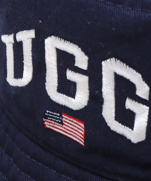 UGG（アグ）の「UGG@mos US 刺繍ロゴ バケットハット / アグ ユーエス シシュウロゴ バケットハット（ハット・レディース・ホワイト/ベージュ/ネイビー・L/M）」の8枚目の写真