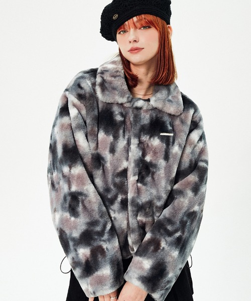 nasty fancy club スキッパートジャケット ブラック×ホワイト nasty