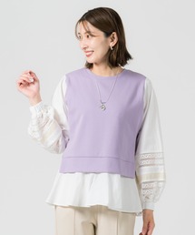 LAYMEE | Miran lace CS / ミランレースカットソー(Tシャツ/カットソー)