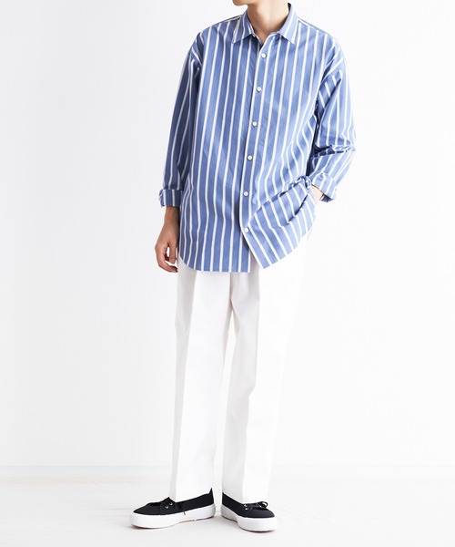 e.sen（イーセン）の「e.sen イーセン / ben ベン ベンタイル 2タックパンツ イージーパンツ  / esenss22p01（スラックス・メンズ・ネイビー/オフホワイト/オリーブ・SMALL/MEDIUM）」の20枚目の写真