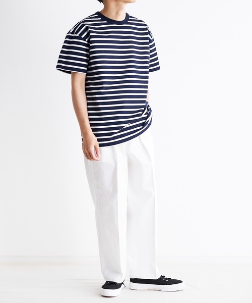 e.sen（イーセン）の「e.sen イーセン / ben ベン ベンタイル 2タックパンツ イージーパンツ  / esenss22p01（スラックス・メンズ・ネイビー/オフホワイト/オリーブ・SMALL/MEDIUM）」の13枚目の写真