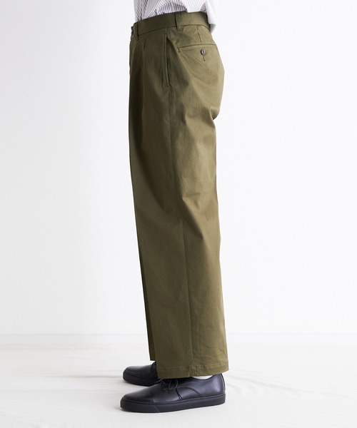 e.sen（イーセン）の「e.sen イーセン / ben ベン ベンタイル 2タックパンツ イージーパンツ  / esenss22p01（スラックス・メンズ・ネイビー/オフホワイト/オリーブ・SMALL/MEDIUM）」の8枚目の写真