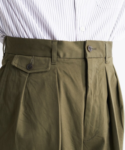 e.sen（イーセン）の「e.sen イーセン / ben ベン ベンタイル 2タックパンツ イージーパンツ  / esenss22p01（スラックス・メンズ・ネイビー/オフホワイト/オリーブ・SMALL/MEDIUM）」の6枚目の写真