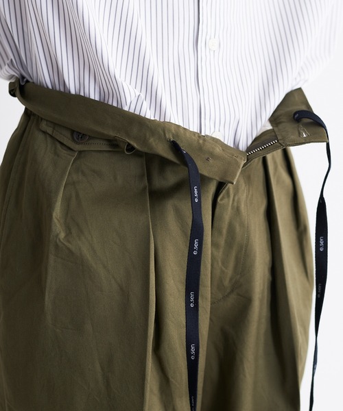 e.sen（イーセン）の「e.sen イーセン / ben ベン ベンタイル 2タックパンツ イージーパンツ  / esenss22p01（スラックス・メンズ・ネイビー/オフホワイト/オリーブ・SMALL/MEDIUM）」の5枚目の写真