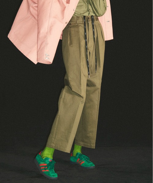 e.sen（イーセン）の「e.sen イーセン / ben ベン ベンタイル 2タックパンツ イージーパンツ  / esenss22p01（スラックス・メンズ・ネイビー/オフホワイト/オリーブ・SMALL/MEDIUM）」の16枚目の写真