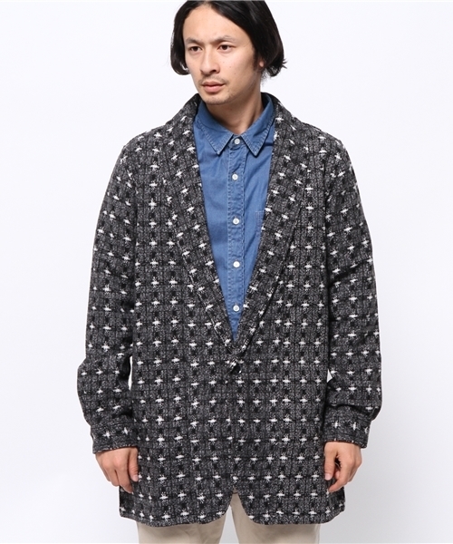 OUTLET(アウトレット)の「【Lui's】ロング柄ジャケット(その他アウター・メンズ・ブルー/ホワイト・MEDIUM/SMALL)」の8枚目の写真