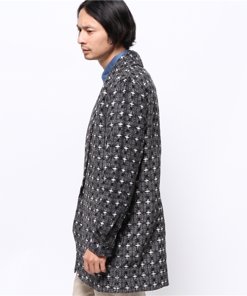 OUTLET(アウトレット)の「【Lui's】ロング柄ジャケット(その他アウター・メンズ・ブルー/ホワイト・MEDIUM/SMALL)」の9枚目の写真