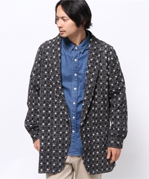OUTLET(アウトレット)の「【Lui's】ロング柄ジャケット(その他アウター・メンズ・ブルー/ホワイト・MEDIUM/SMALL)」の11枚目の写真
